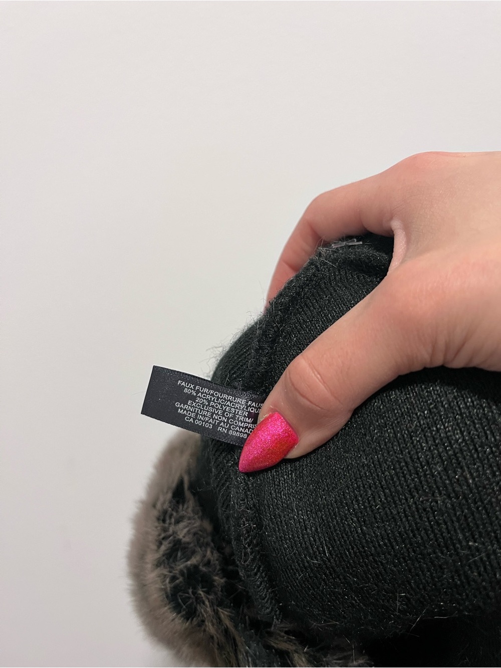 Parkhurst Plush Faux Fur Beanie Hat Pom Brown Gray Winter Fall - Picture 4 of 4
